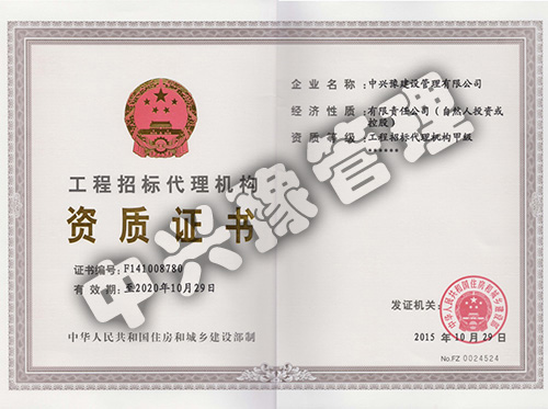 甲級(jí)工程招標(biāo)代理